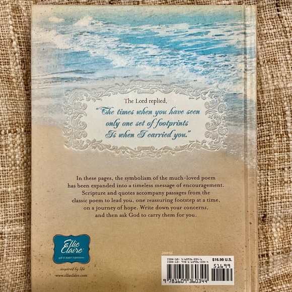 Footprints Religious Christian Devotional Inspirational Journal Notebook - Picture 5 of 5